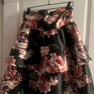Floral Black Dress